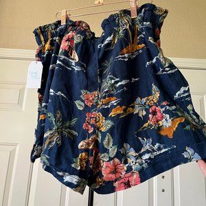 Relaxed Fit Linen Short